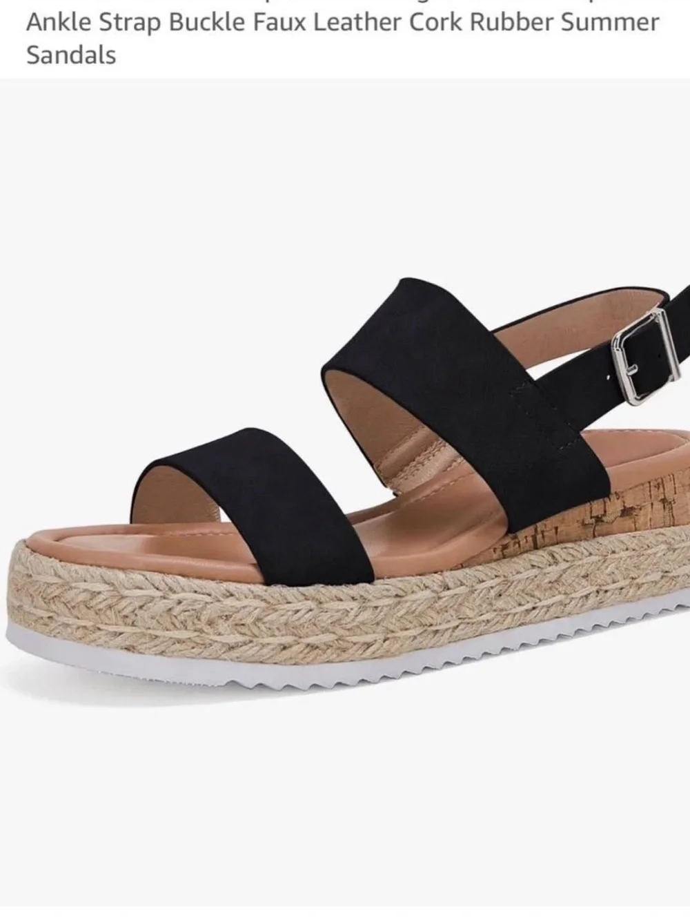 Women’s Black Platform Espadrille Sandals